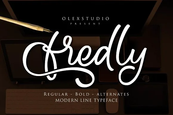 Fredly Font Fredly Font Poster 1