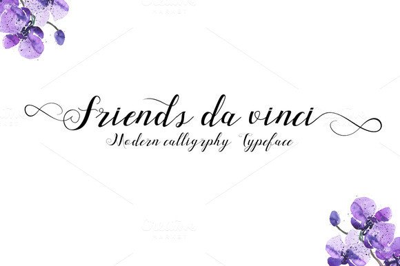 Friends Da Vinci Font Poster 1