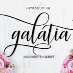 Galatia Script Font Poster 1