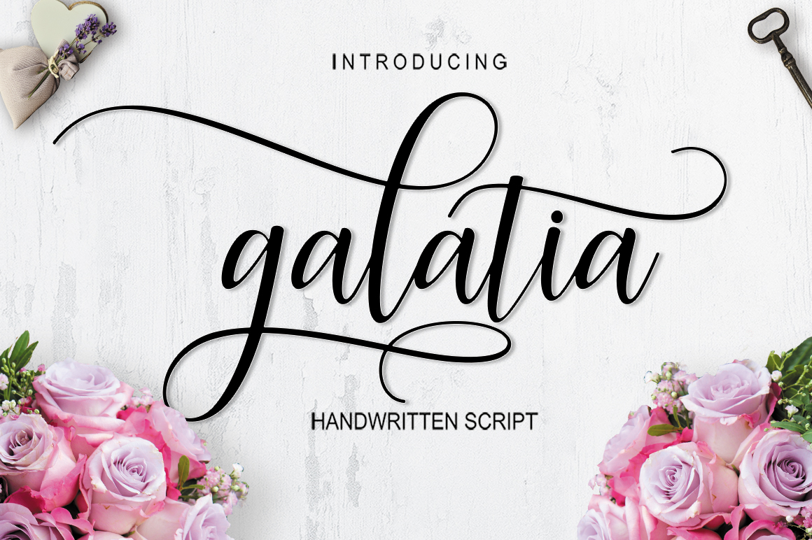 Galatia Script Font Poster 1