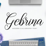 Gebrina Script Font Poster 1