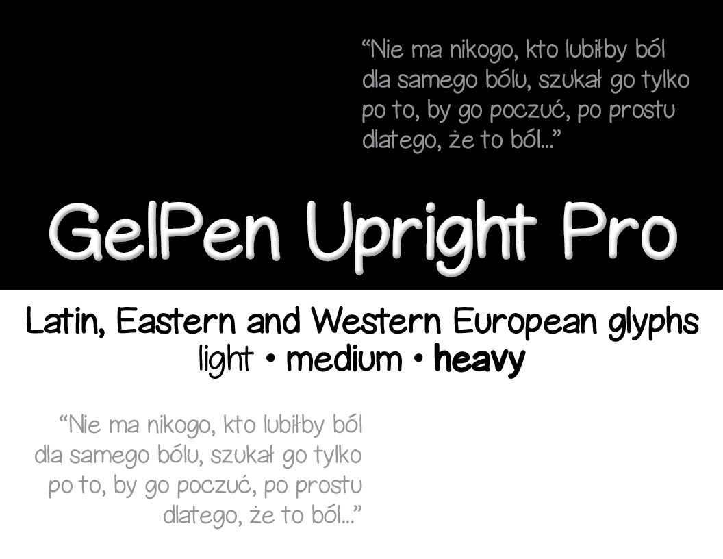 GelPen Upright Pro Font
