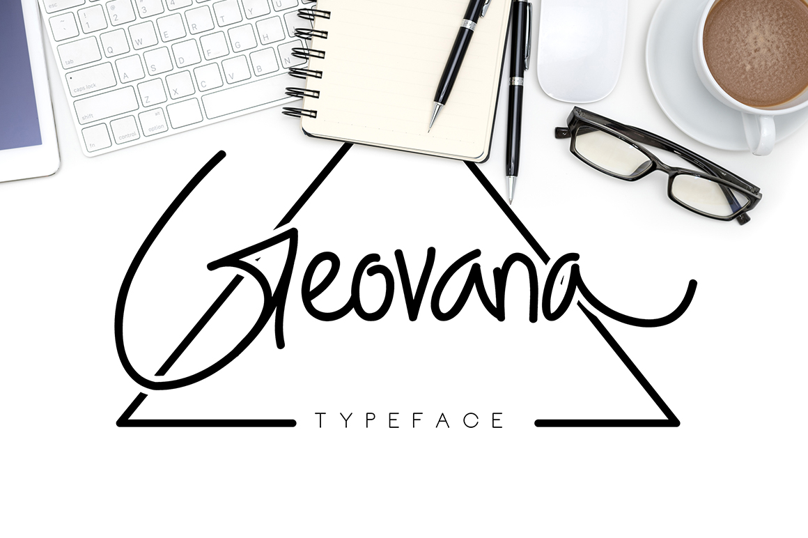 Geovana Signature Typeface Font Poster 1