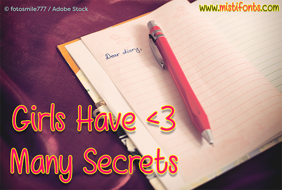 Girls Have Many Secrets Font