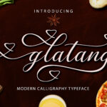 Glatang Script Font Poster 7