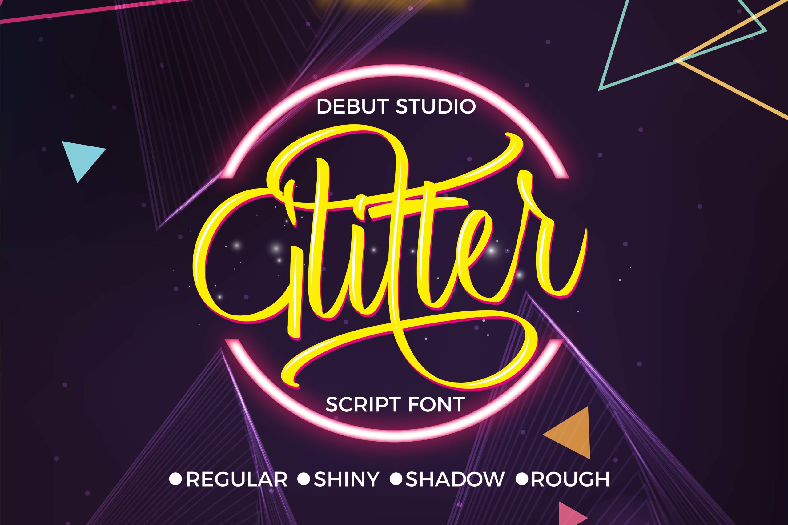 Glitter Script Font Poster 1