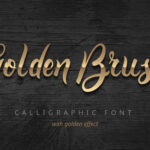 Golden Brush Font Poster 1