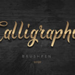 Golden Brush Font Poster 3