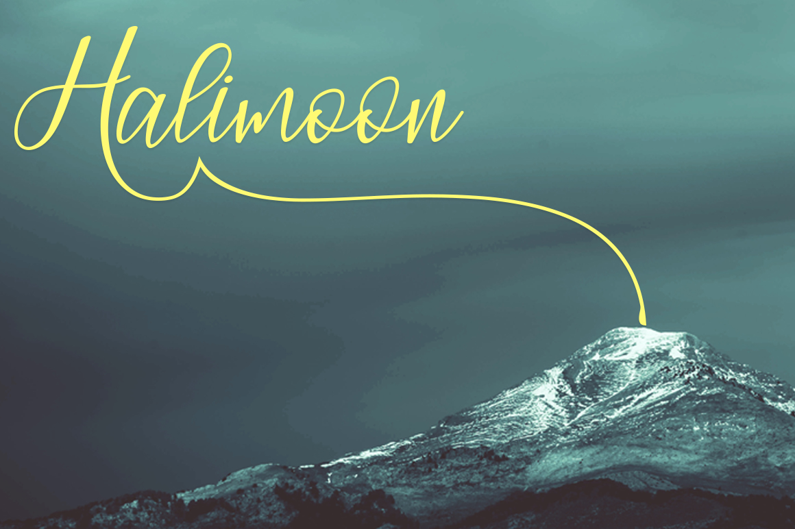 Halimoon Script Font