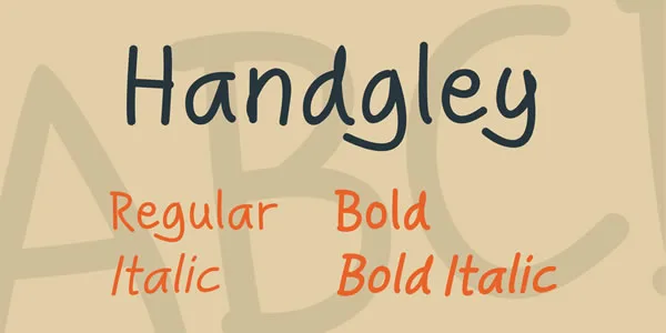 Handgley Font Handgley Font Poster 1