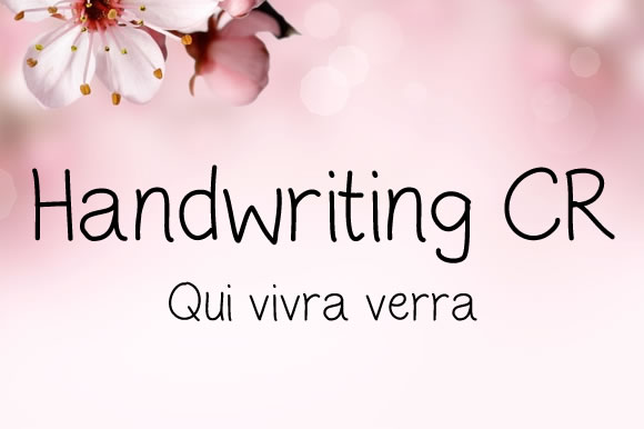 Handwriting CR Font Poster 1