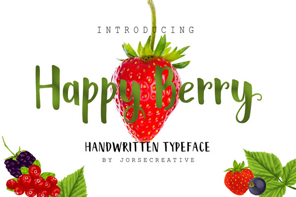 Happy Berry Font Poster 1