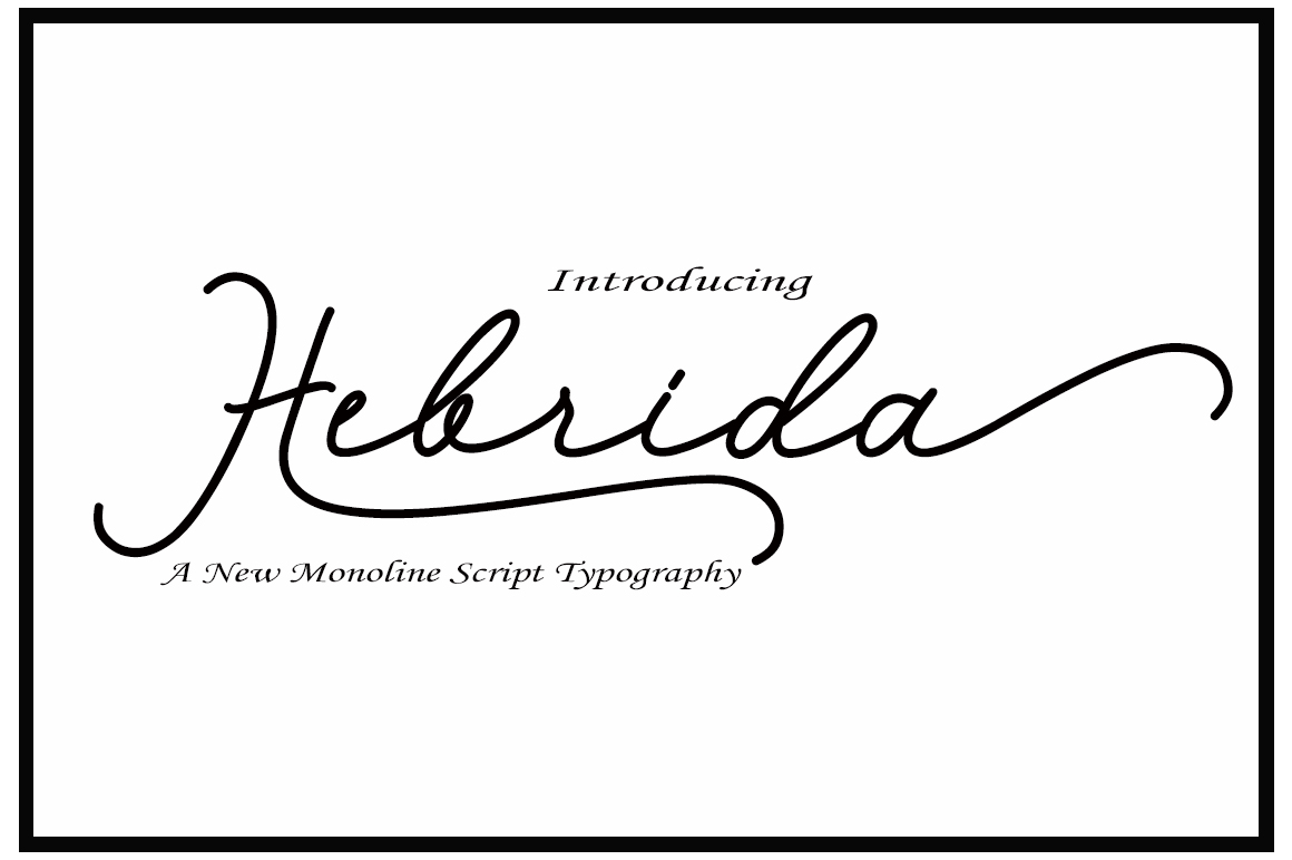 Hebrida Script Font Poster 1