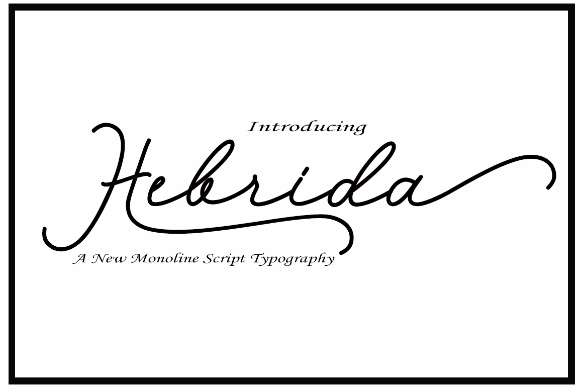 Hebrida Script Font Poster 1