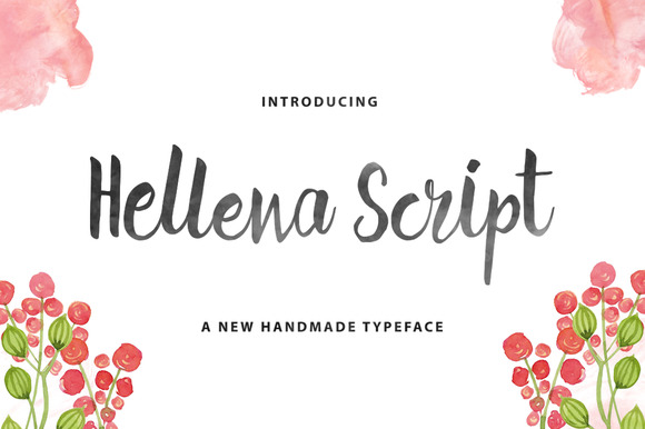 Hellena Script Font Poster 1