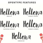 Hellena Script Font Poster 2