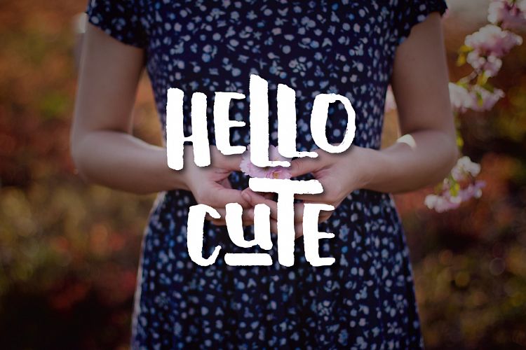 Hello Cute Font Poster 1