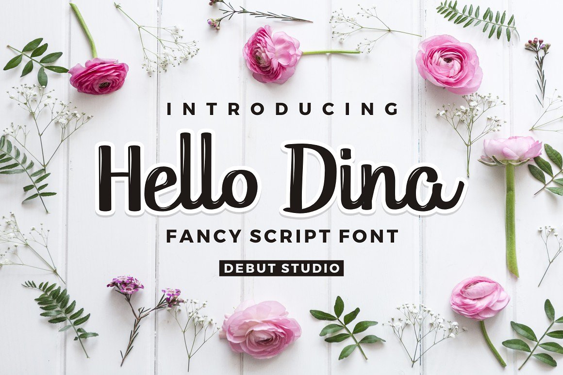 Hello Dina Font Poster 1