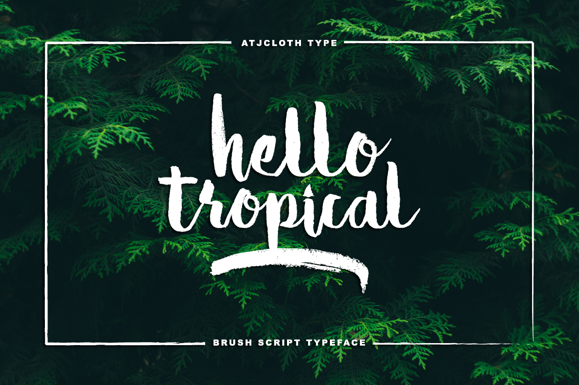 Hello Tropical Font Poster 1