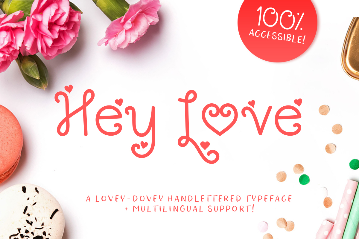 Hey Love Font Poster 1