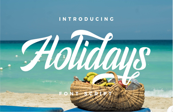 Holidays Typeface Font Poster 1