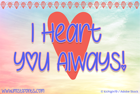 I Heart You Always Font I Heart You Always Font Poster 1