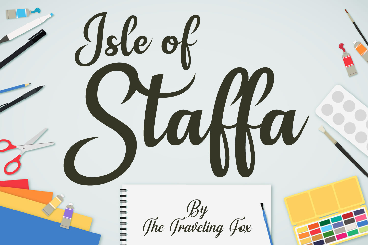 Isle of Staffa Font Poster 1