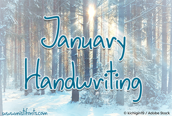 January Handwriting Font Poster 1