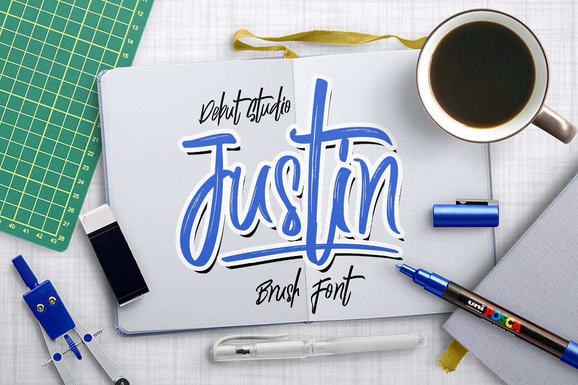 Justin Brush Font Poster 1
