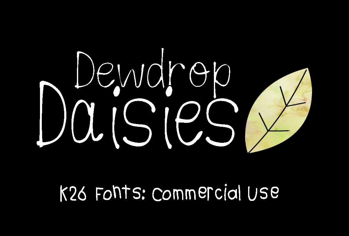 K26 Dewdrop Daisies Font Poster 1