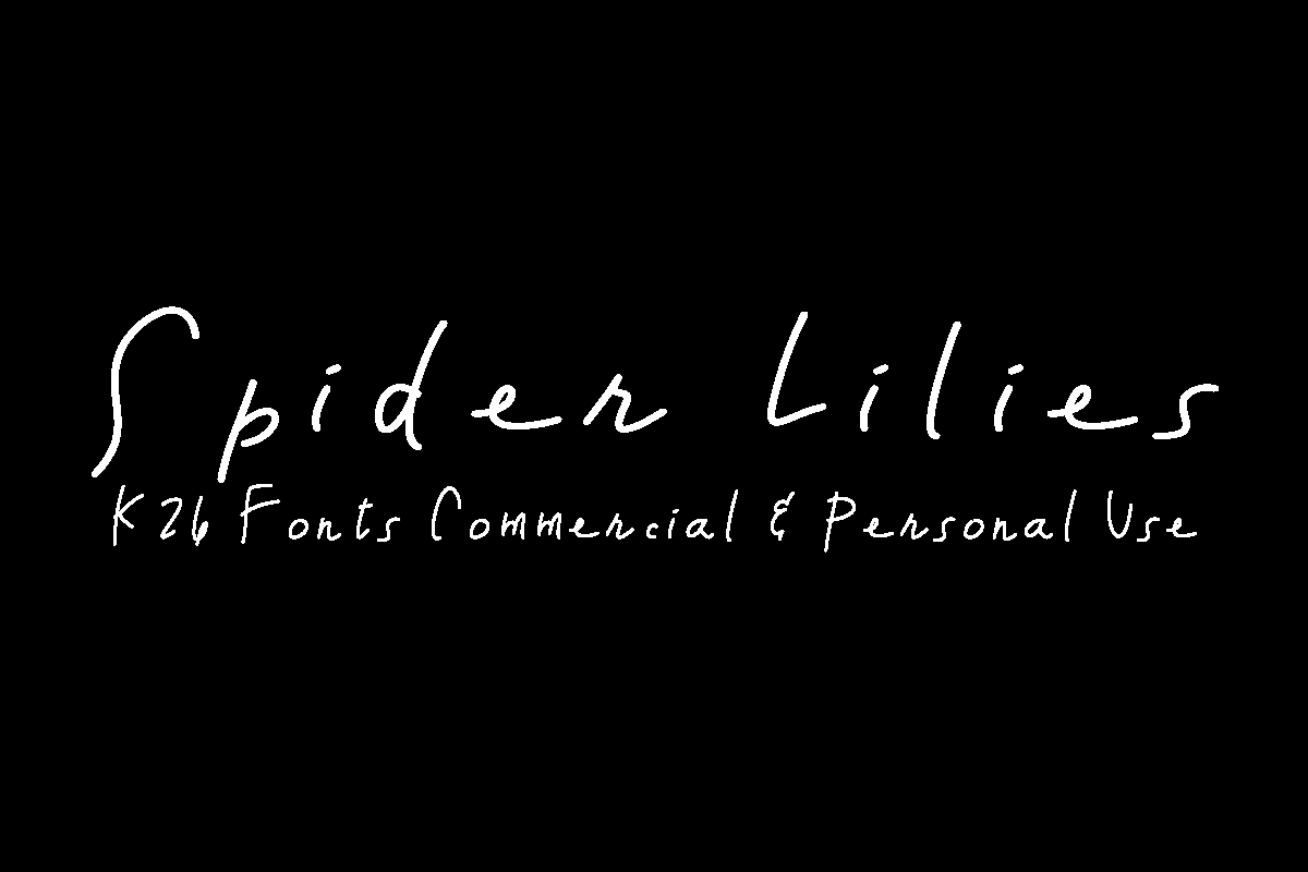 K26 Spider Lilies Font