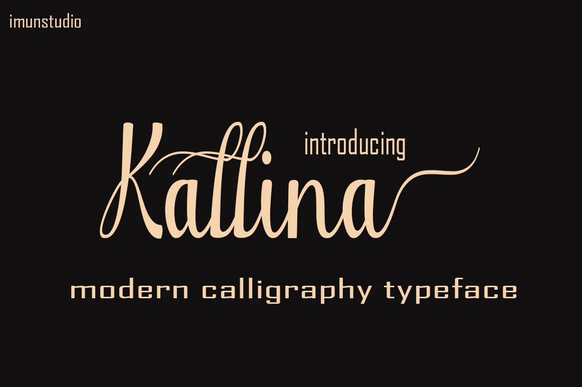Kallina Font Kallina Font Poster 1