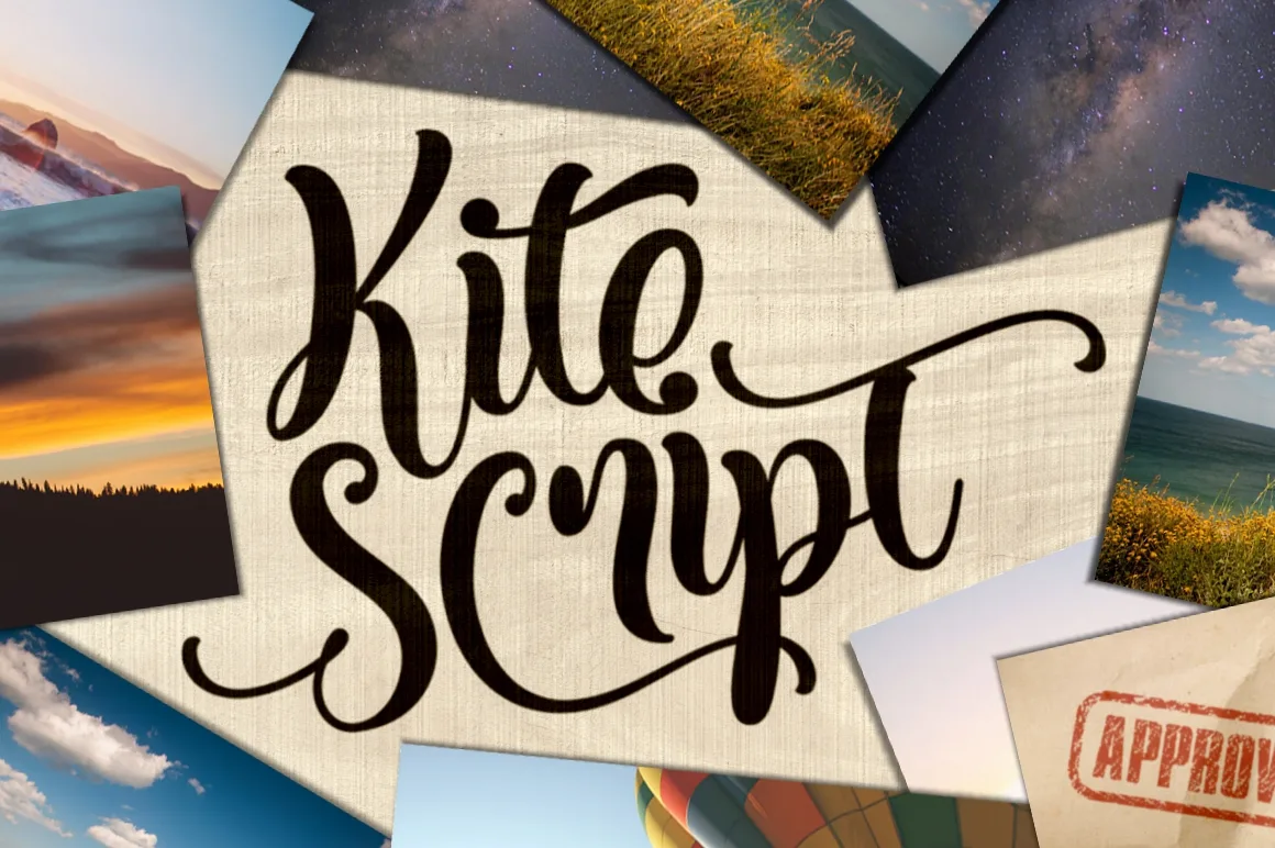 Kite Script Font Kite Script Font Poster 1