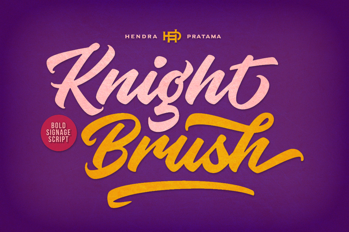 Knight Brush Font Poster 1