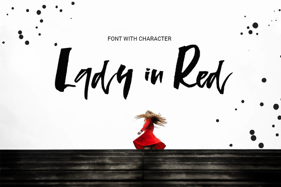 Lady in Red Font Poster 1