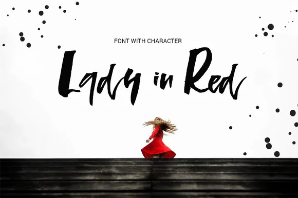 Lady in Red Font Lady in Red Font Poster 1