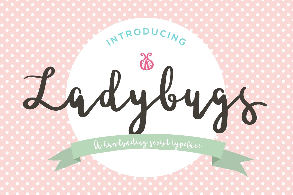 Ladybugs Font Poster 1