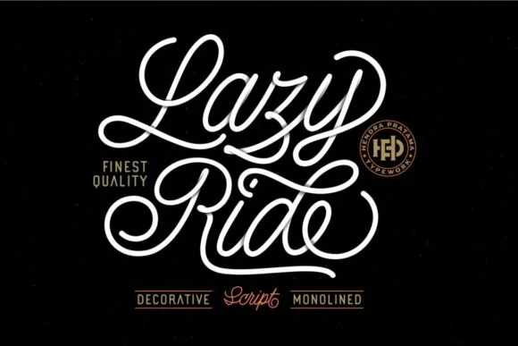 Lazy Ride&nbsp; Font Poster 1