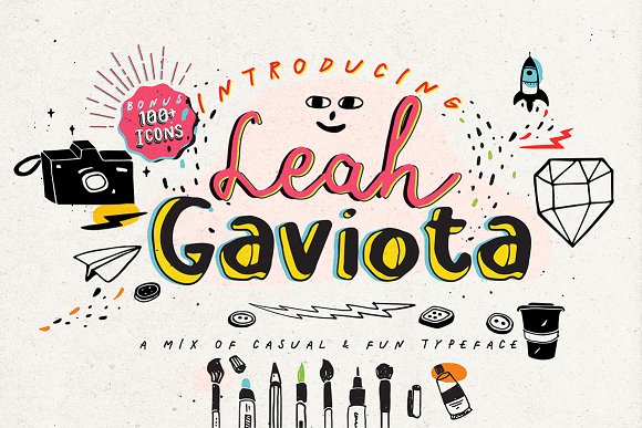 Leah Gaviota Script Font Poster 1