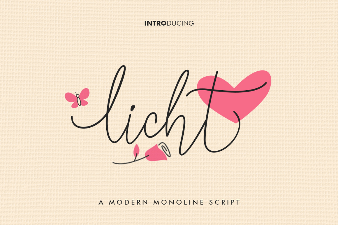 Licht Script Font Poster 1