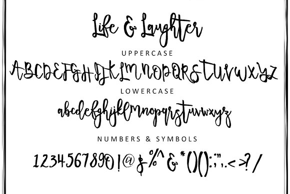 Life & Laughter Font Poster 1