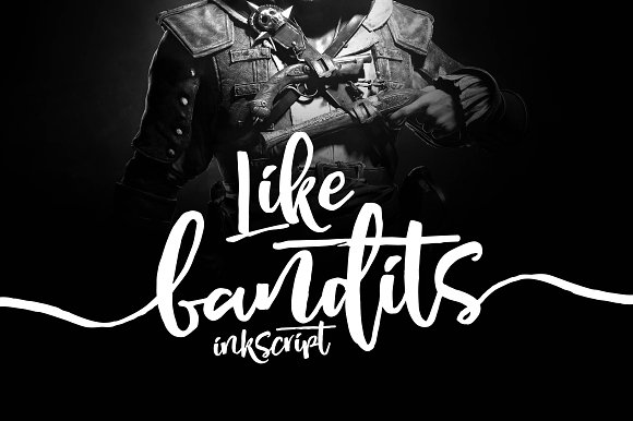 Like Bandits Ink Font Poster 1