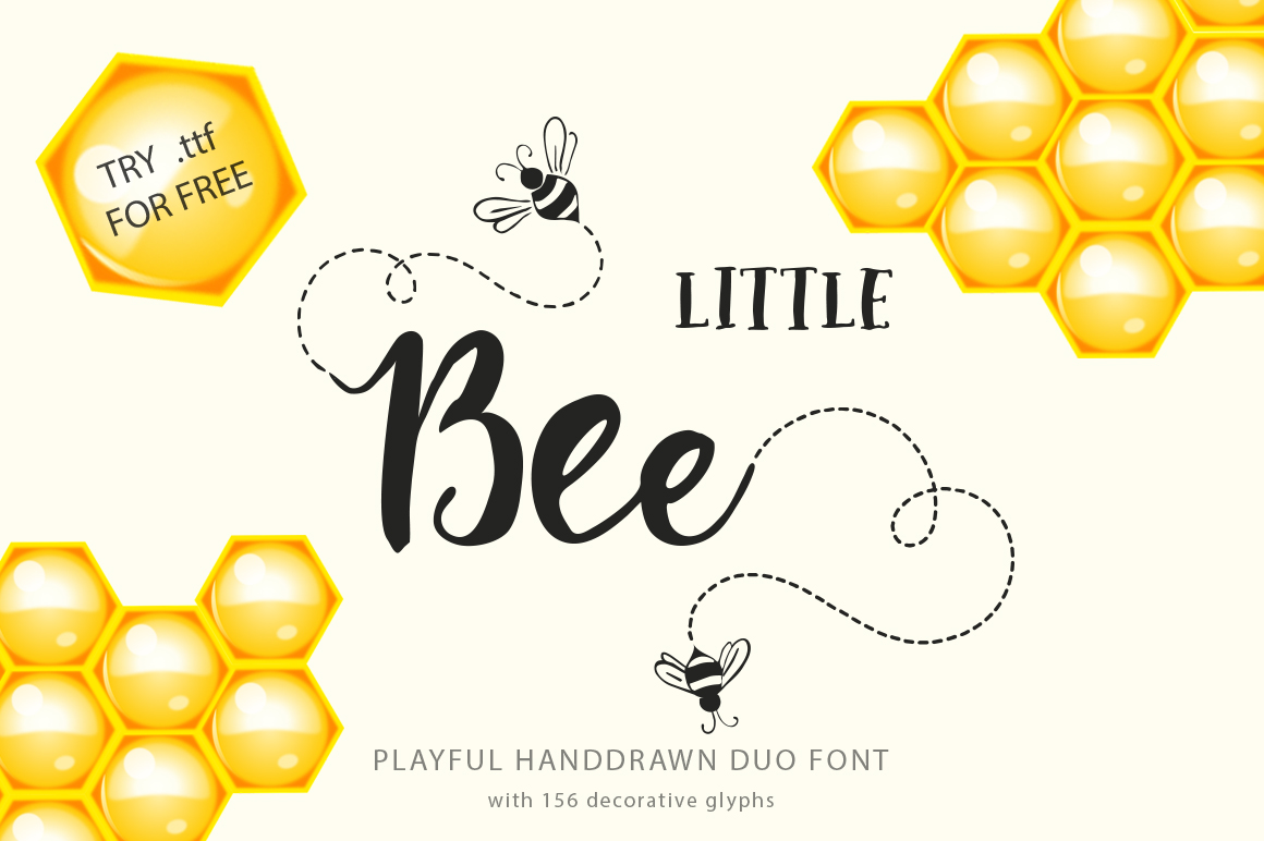 Little Bee Duo Font Poster 1
