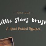 Little Stars Brush Font Poster 1