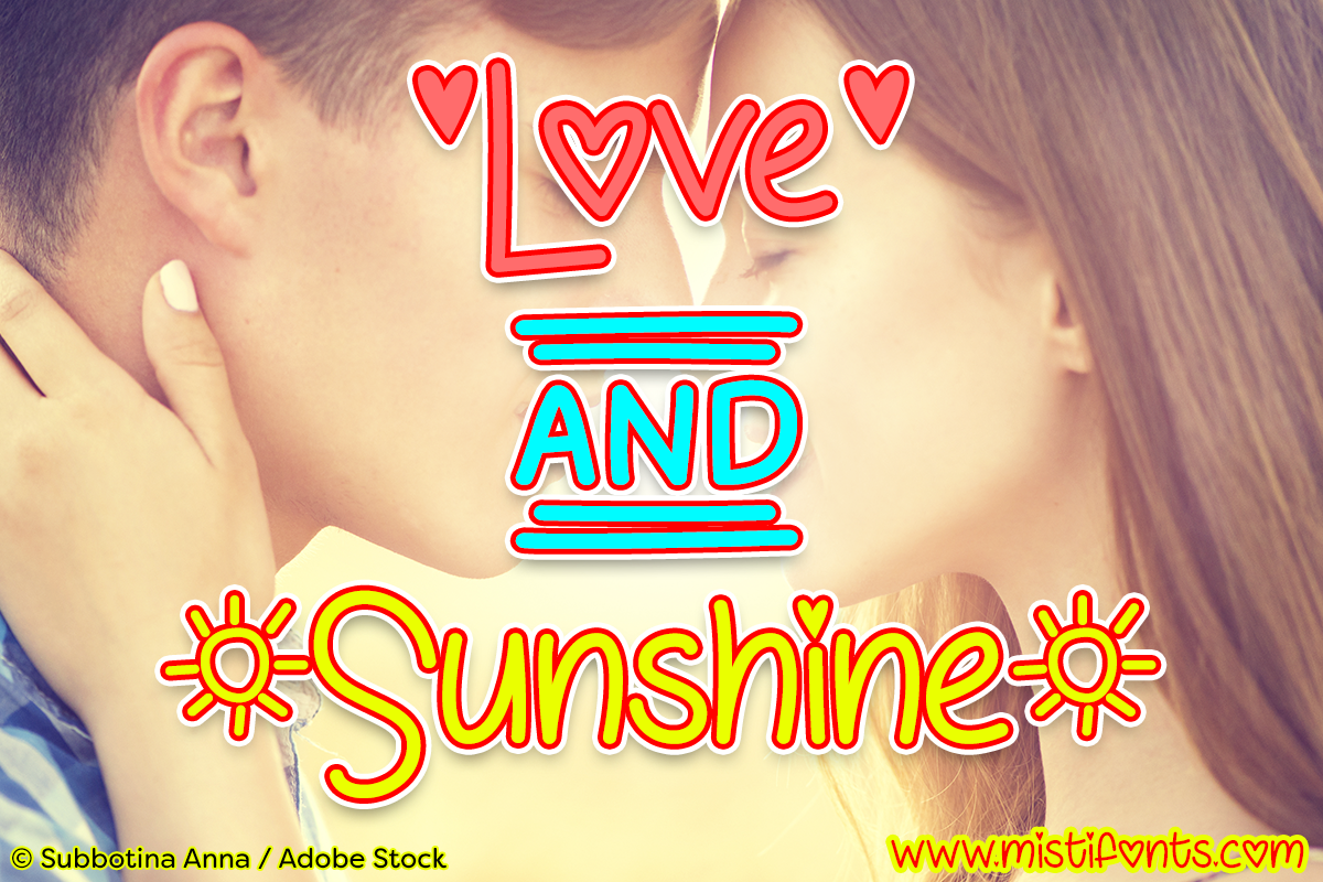 Love and Sunshine Font Poster 1