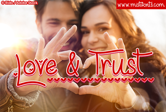 Love and Trust Font Poster 1