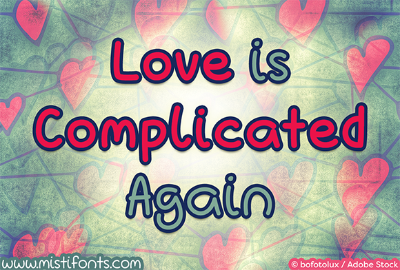 Love is Complicated Again Font Poster 1