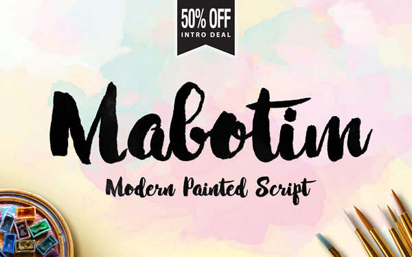 Mabotim Brush Font Poster 1