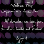 Madonna Font Poster 1