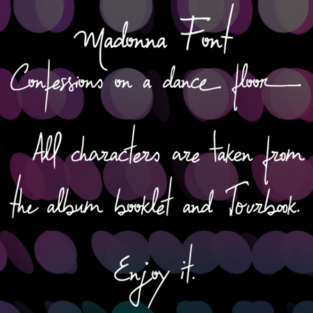 Madonna Font Poster 1